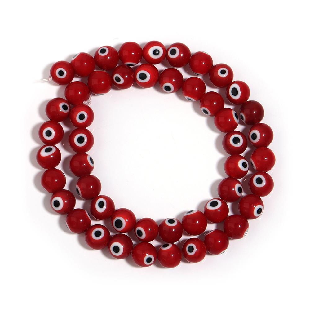 1 Strand Colorful Lampwork Beads Evil Eyes Round Loose Spacer Glass Beads For DIY Bracelet Necklace Jewelry Findings 4 6 8 10mm
