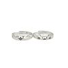 Sterling Silver Cat & Dog Couple Rings: Engravable, Light Luxury Design