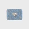 Pie Heart Slim Card Wallet Denim
