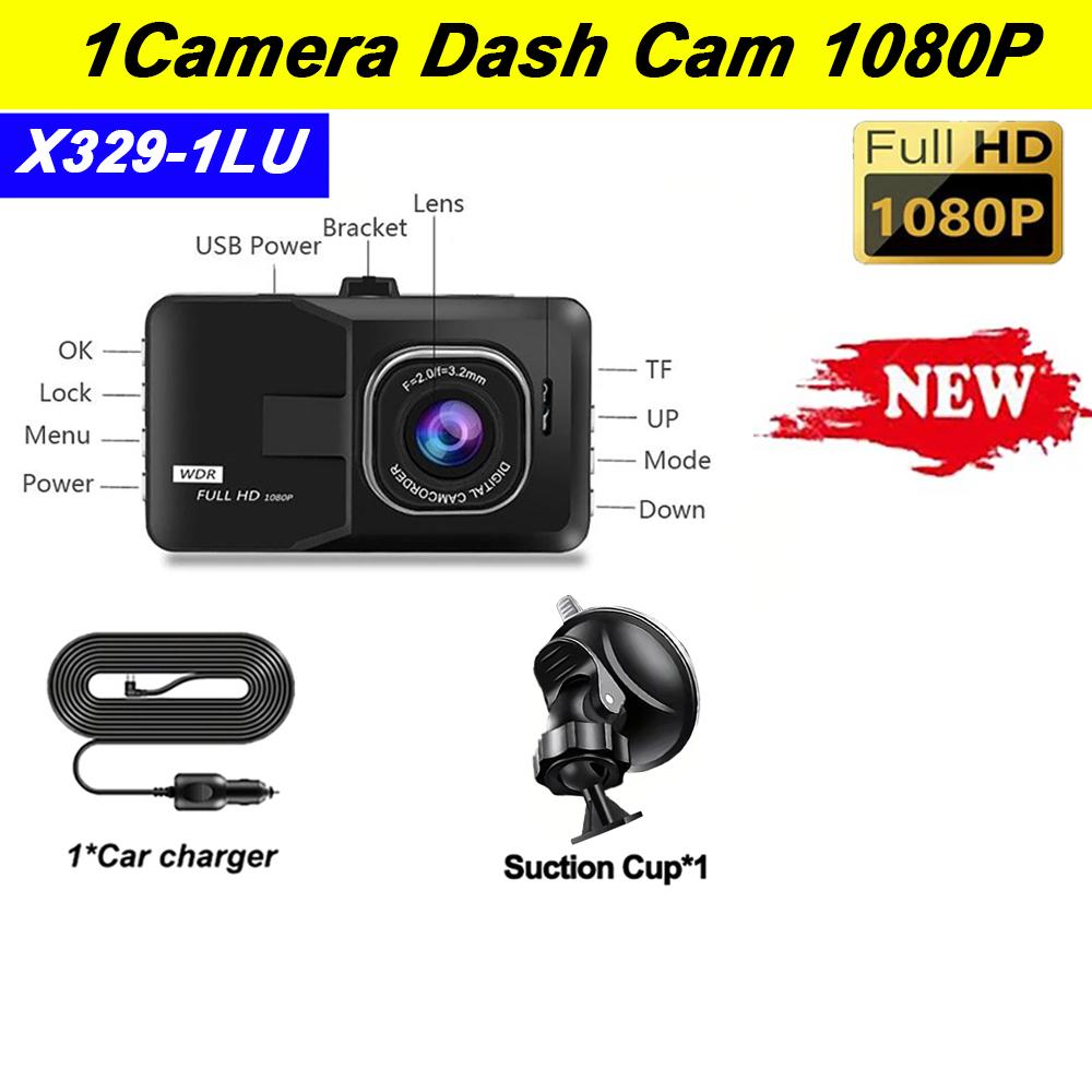 

3-дюймовый видеорегистратор для автомобилей, камера черного цвета, видеорегистратор 1080P, камера переднего и заднего вида для автомобиля, 24-часовой автомобильный видеорегистратор, автомобильные аксессуары NONE