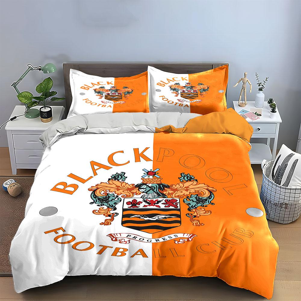 Blackpool Football Club Bedding Bedding Duvet Cover Set Duvet Cover Pillowcases (1 * Duvet Cover 2 * Pillowcases, without duvet insert)