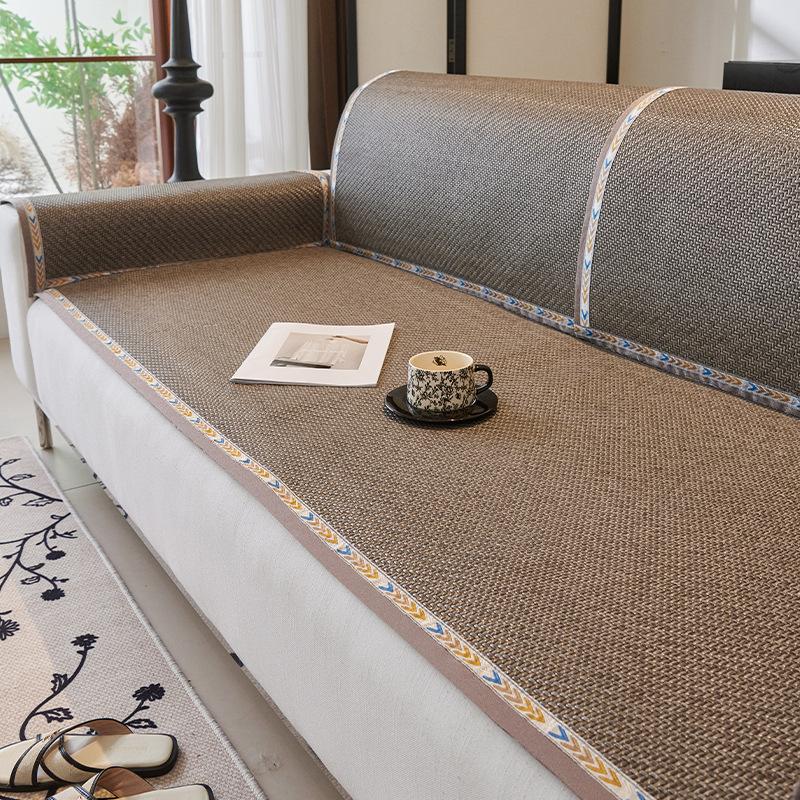 Summer Pe Rattan Sofa Cushion  New Mat Rattan Cushion Sofa Cover Full Cover Cloth Towel Non-Slip And Anti-Cat Claws