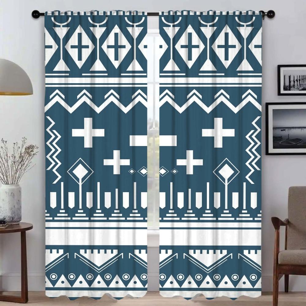 

Богемный стиль Блэкаут штора для комнаты 2 панели Тюль для спальни Кухонные шторы 2 штуки Шторы Перегородка Гостиная Элегантный W50xH70cmx2pcs-CL