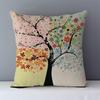 Colorful Plants Life Trees Printed Cushion For Couch Seat Back Cushions Home Decorative Pillows 45X45Cm