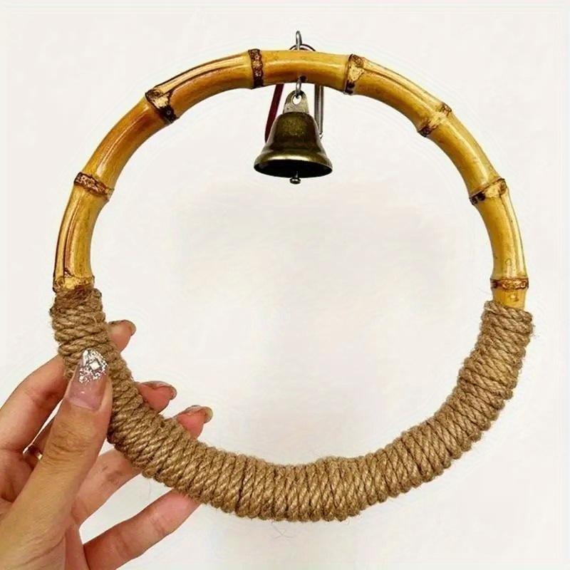 Parrots Hammock Bird Perch Cage Toy Circle Chewing Rack Toy Stand Play Parrot Toys, Bird Toys, Hanging Rings, Swings