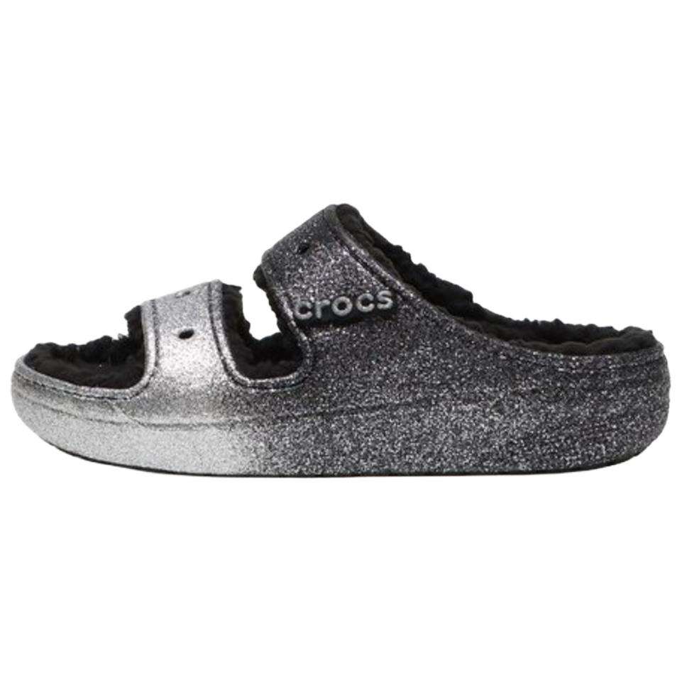 Crocs Classic Cozzzy Модные шлепанцы Женские сандалии Черные Белые 208124-067 33-34