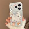 Korean Style Cartoon Puppy Suitable for Apple 17promax Mobile Phone Case Iphone16 Magnetic Bracket 15 Anti-fall 13 Soft Shell