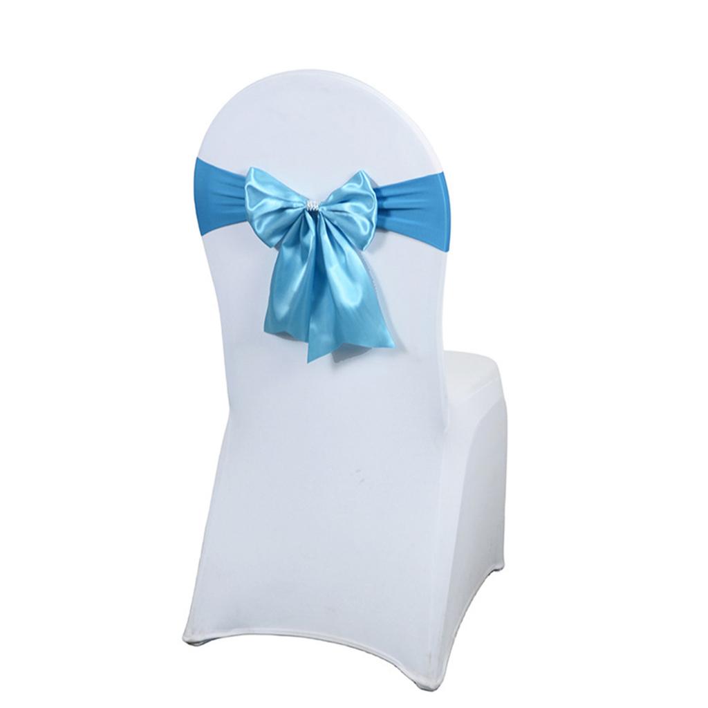 Polyester Chair Bow Sash Elastic Chair Ties Perfect for Wedding Decorations and Party Event Soft and Durable Material