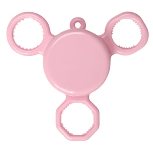 Cap Opener for Plastic Bottles and Pouches, Easy to Open with Light Force, Suitable for Children and Seniors (Set of 2) (Pink)