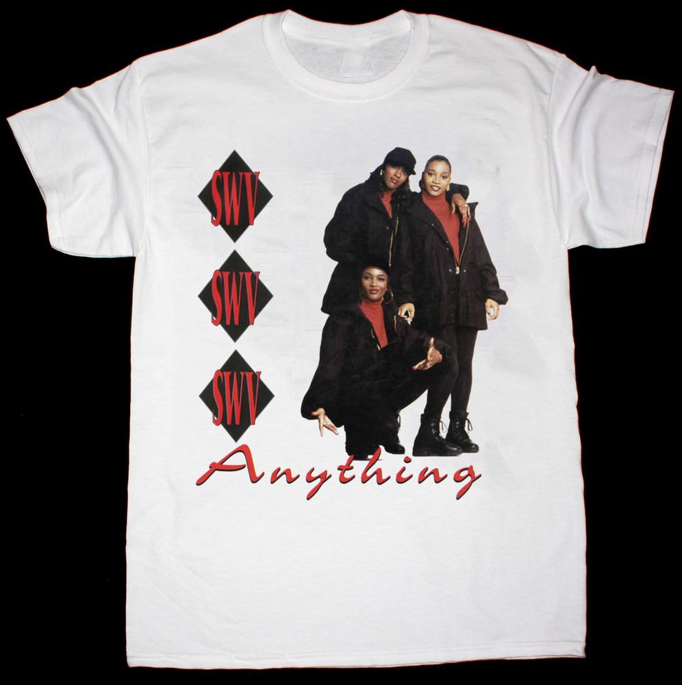 Collection SWV Band Anything Cotton White S-2345XL Unisex T-Shirt Unisex T-Shirt XXXXL