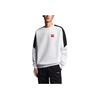 Anta Training Series Wide Stripe Logo Loose Fit Crew Neck Long Sleeve Sweatshirt Men Sweatshirt White 952237715-1