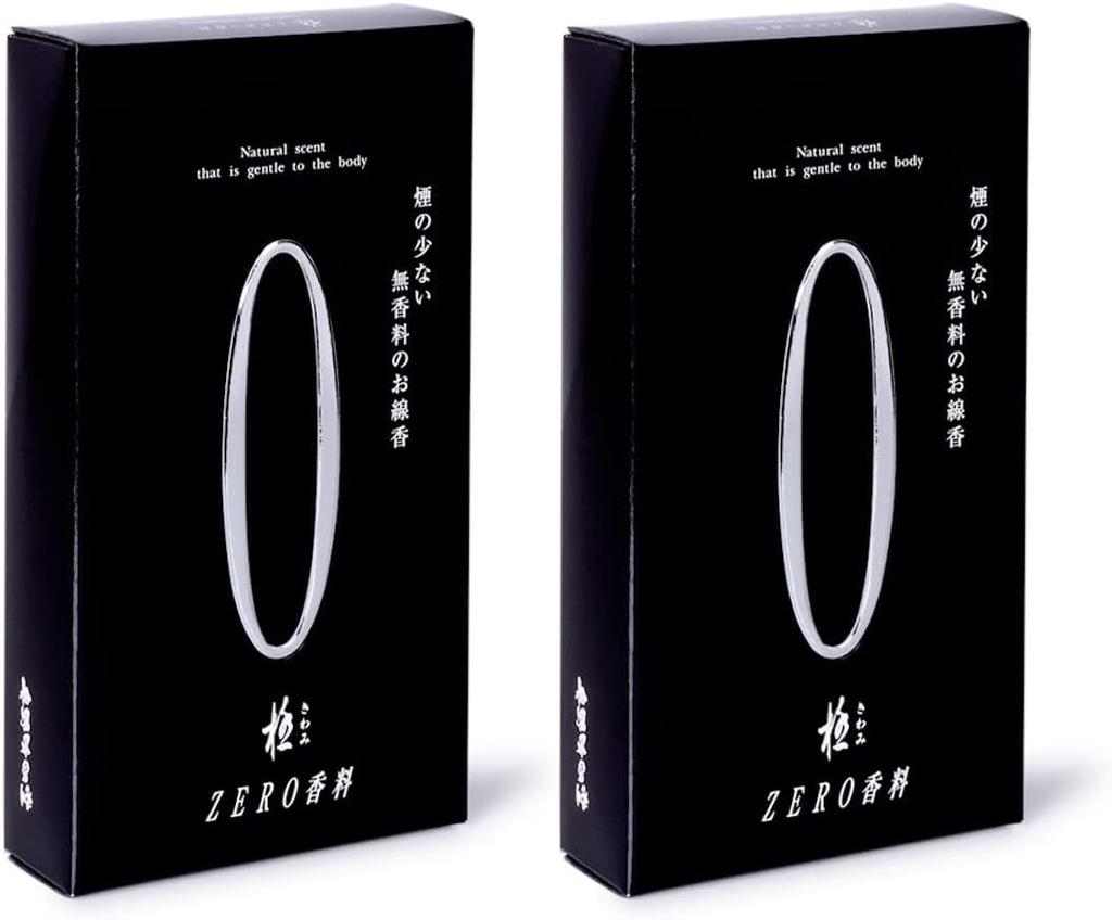 [Set of 2] Okuno Seimeido ZERO Incense (Extreme) Black, 130g X 2 Boxes, Light Smoke, Unscented (Low Smoke)