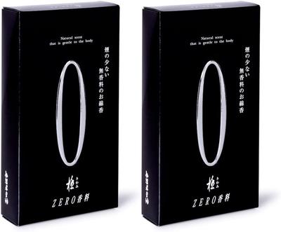 [Set aus 2 Stück] Okuno Seimeido ZERO Räucherstäbchen (Extrem) Schwarz, 130g x 2 Schachteln, Hellrauch, Geruchlos (Raucharm)