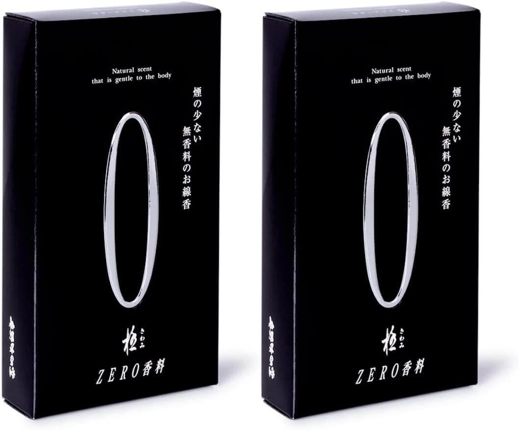 

[Набор из 2 штук] Okuno Seimeido ZERO Благовония (крайность) Черный, 130 г x 2 коробки, Легкий дым, Без запаха (Низкий дым)