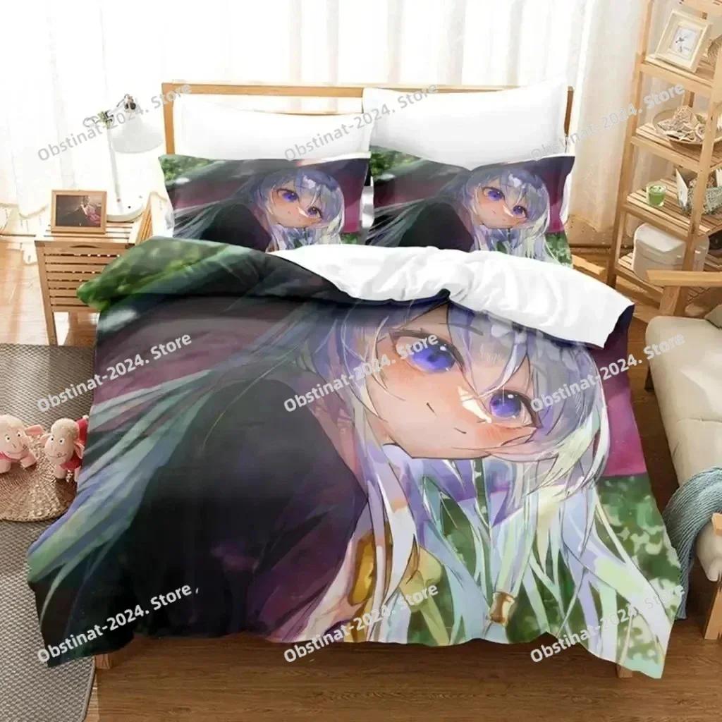 Wandering Witch Journey Of Elaina Bedding Set Printed single Comforter Quilt Bed Cover Pillow Case 3 Pieces Sets Kids Adult Size