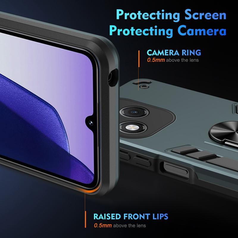 For Honor 400 Lite 5G Case Armor Shockproof Lens Protect Cases For Honor400 Lite Finger Ring Holder Magnetic Cover