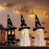 Ghost Halloween Decor, Resin Halloween Ghost Decorations Indoor, Ghost Decor with Witch Hat for Fall Halloween Home Decor