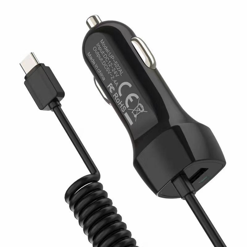 3A Certified Type-C Car Charger with Lightning Cable for Apple 15