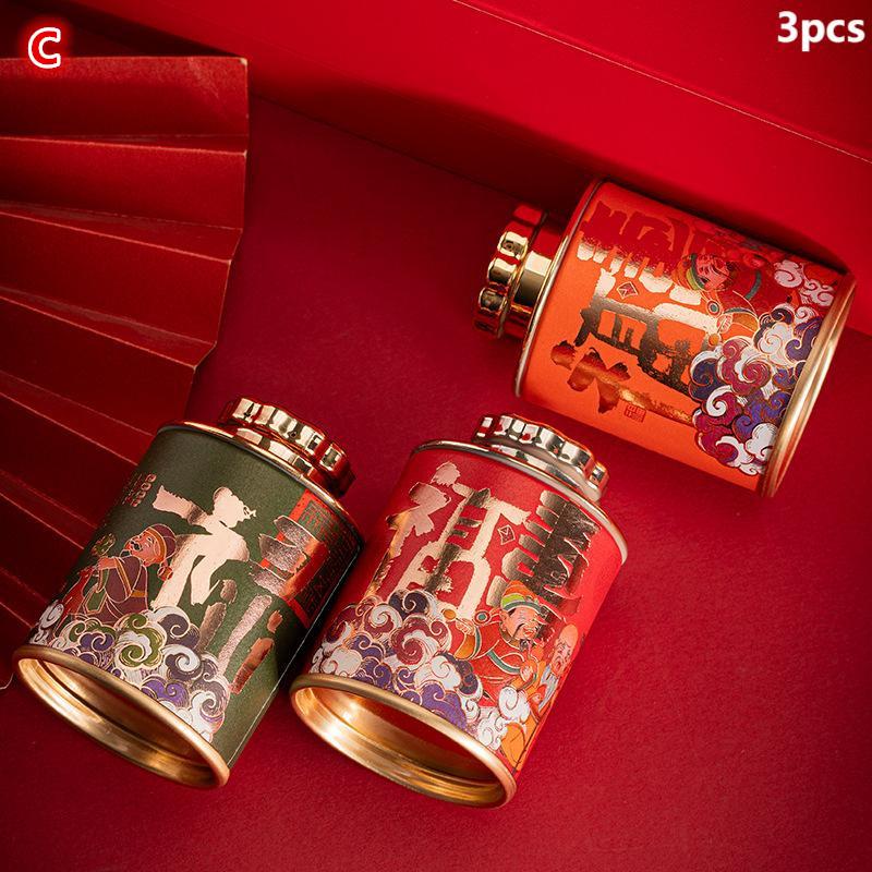 1/3 Pcs Mini Portable Empty Tea Can Household Green Black Tea Sealed Jar Portable Home Small Tea Packaging Box Storage Boxes