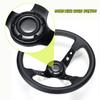 6 Civata 350mm Evrensel Derin Çanak Araba Yarışı Drifting Direksiyon Simidi PU Deri Direksiyon Simidi Derin Mısır Çanağı Spor Drifting siyah +sarı