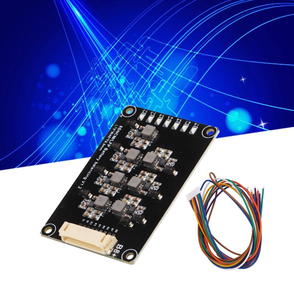 8S 1.2A Battery Active Equalizer Lithium Battery Protection PCB Battery Balancer High Efficiency Inductive Balance