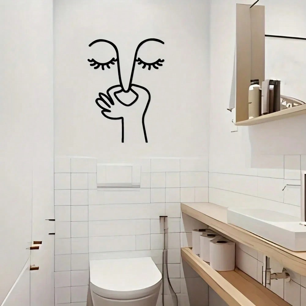 Creative 1Pc Humor Metal Wall Art Decor Unique Handmade Hanging Sign For Bathroom Bedroom Living Room
