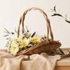 Modische Handgefertigte Weidenkörbe Tragbare Gesteckbehälter für Blumen Gartendekoration und Brautaccessoire