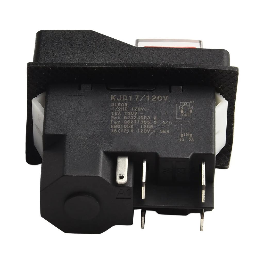 120V Pushbutton Switch KJD17120V 5Pin Configuration 16A Rating And Efficient For Machine Tools And Power Equipment
