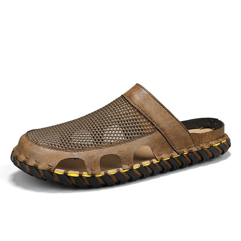 New Leather Men's Casual Sandals Handmade Beach Sandals Man Sandalias Para Hombre Leather Sandal For Men Sandalia Masculina