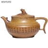 290ml Teapot Yixing Purple Clay Pot Hand Carved Teapots for High-temperature Firewood Burning In Raw Ore Chinese Style Tea Pot