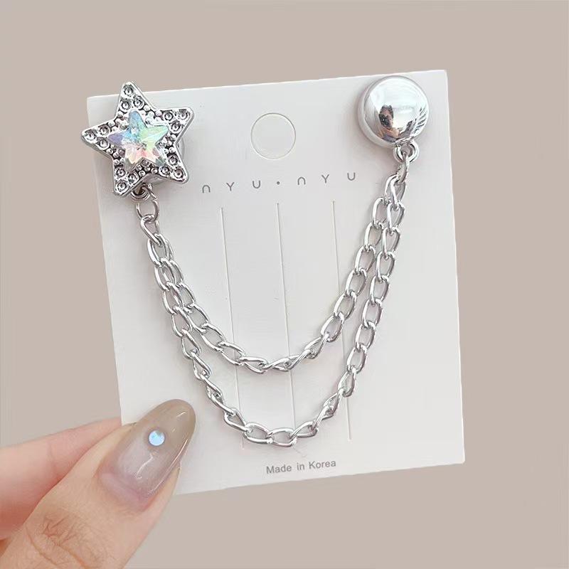 Pants Cuff Chain Magnetic Buckle No-Sew Pants Leg Anti-Dragging Magic Tool Clothing Cuff Rolling Edge Fixing Clip Invisible Adjustable Buckle