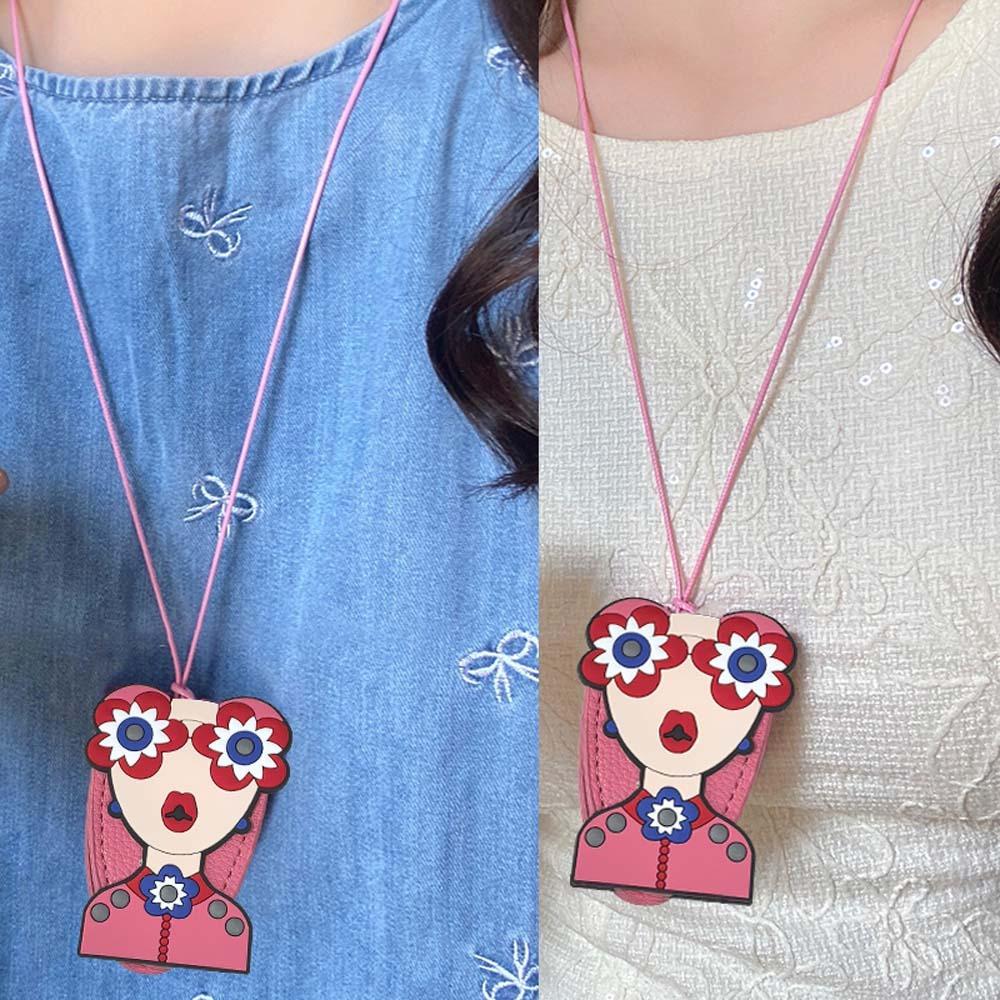 Embroidery Leather Sunglasses Storage Necklace Anti-lost Magnetic Glasses Protective Rope  School