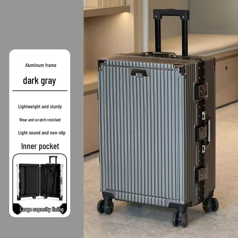 Алюминиевая рама, большая вместимость, деловой чемодан с универсальными колесами для мужчин и женщин 26 Inches