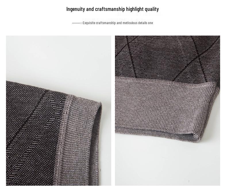 Gilet Cardigan a Maglia da Uomo Slim Fit - Strato Interno Caldo per Autunno/Inverno