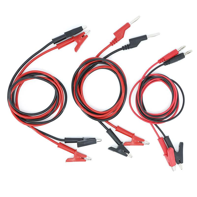 4mm Dual Head Banana Plug To Crocodile Alligator Clips To Alligator Clips Electrical Test Lead Cable Connector Multimeter