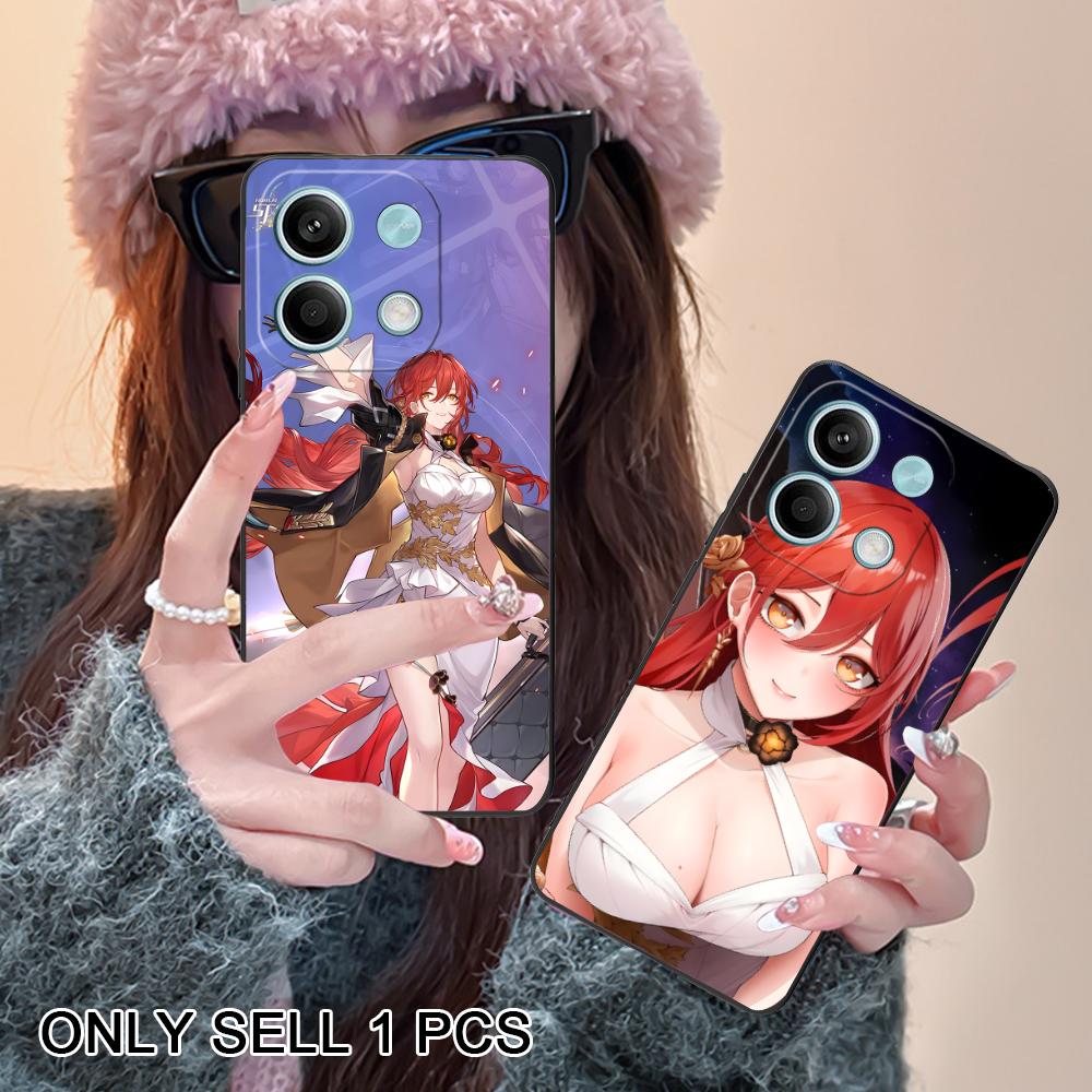 HSR Himeko Mattes TPU-Handyhülle für POCO M7 M6 M5 M4 M3 X7 X6 X5 X4 X3 Pro GT 5G Bunte Druckabdeckung