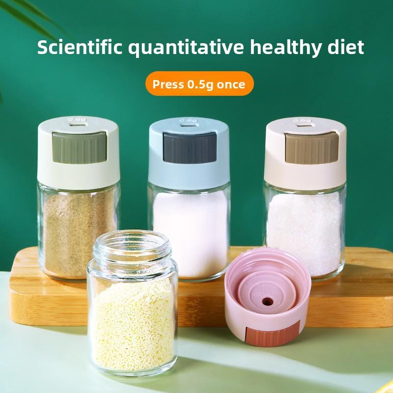 Modern Simple Plastic Kitchen Salt Shaker for Solid Seasoning, Moisture-proof and Quantitative