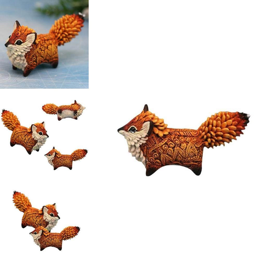 Fox Animal Handicraft Resin Statue Home/office Decoration