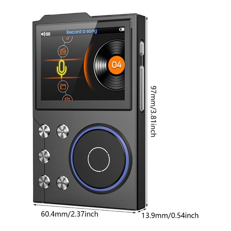 HiFi MP3 Player Bluetooth-compatible 5.3 Lossless Sound Player USB Chrging Digital Music Player Portable Sound Player