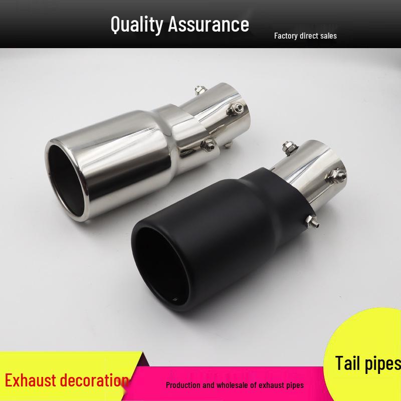 Adjustable Stainless Steel Exhaust Tailpipe 63-89mm Multi-Directional Muffler Tip