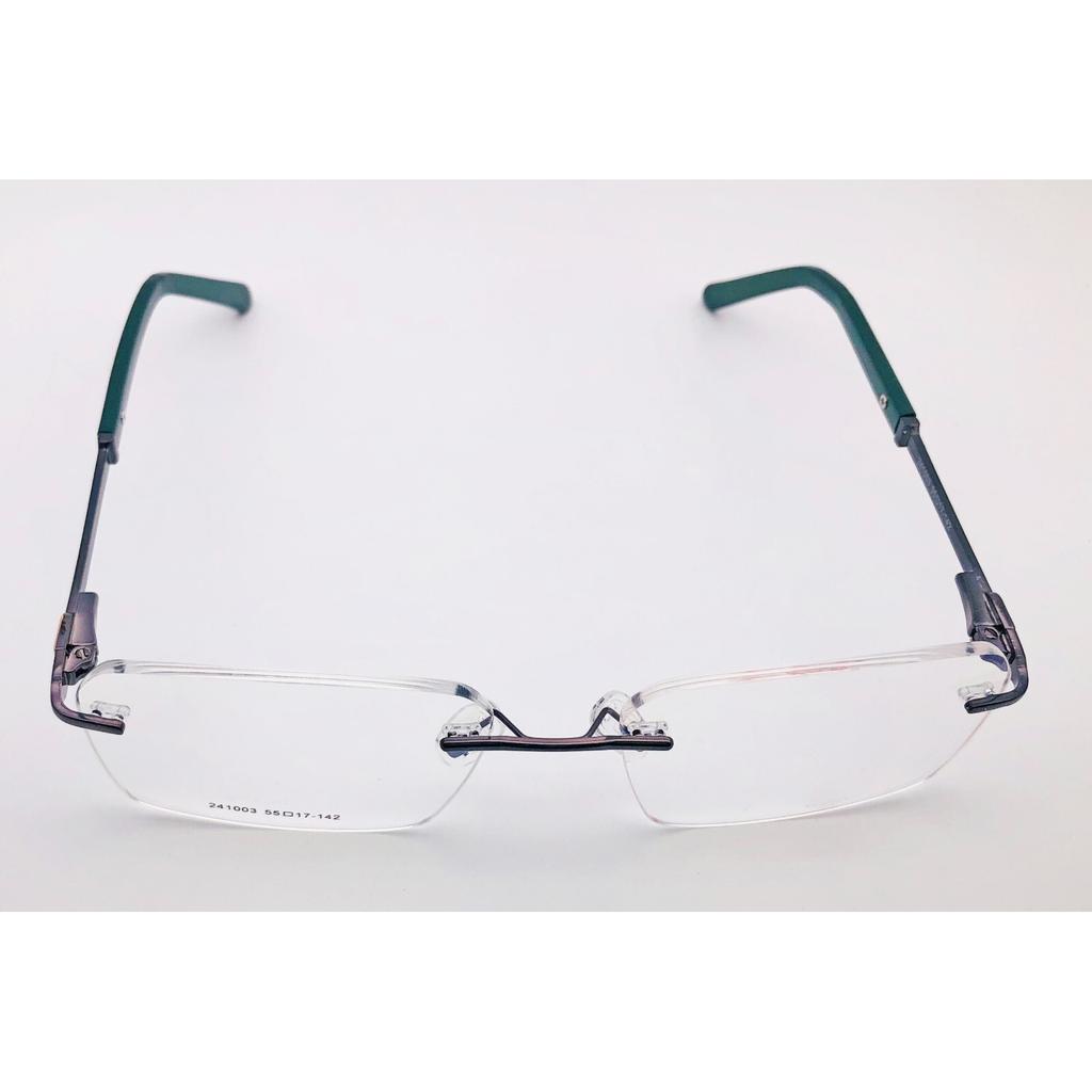 RSINC Unisex Rimless Metal Frame Fashion Optical Tom Gun Green 55-17-142 IB-16 B0DK1YJLXZ