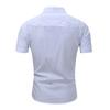Men Shirt Solid Color Simple Casual Turn-down Collar Flap Pockets Summer Shirt Daily Clothes
