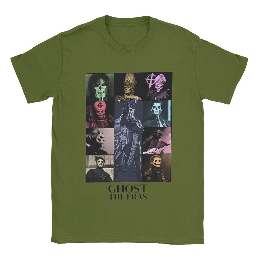 Men T-Shirts Ghost B.C. Band Vintage Cotton Tee Shirt Short Sleeve T Shirt Crewneck Clothing Plus Size