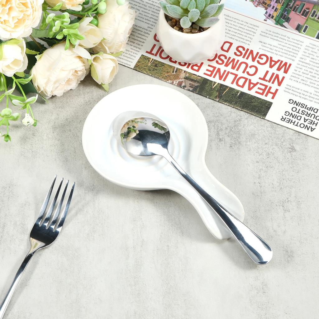 Podstawka pod łyżkę, duża ceramiczna podstawka pod łyżkę, żaroodporny ceramiczny uchwyt do gotowania, podstawka pod łyżeczkę do kawy na blat kuchenny