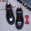 Italienische Lackleder Herren Abendschuhe Luxusmarke handgefertigte Mode Plattform elegante echte Leder Hochzeit Oxfords Schuhe Mann