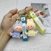 Oversized Labubu Keychain Flocking Doll Pendant Cute Cartoon Labubu Keychain Pendant