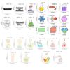 Creative Chemistry Reagent Beaker And Test Tube Brooch Pin Set For Science Lovers And Students