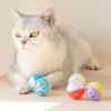 5Pcs Pet Sounding Toy Chimeric Design Rotate Durable Reusable Wear-resistant Interactive Entertainment Plastic Cat