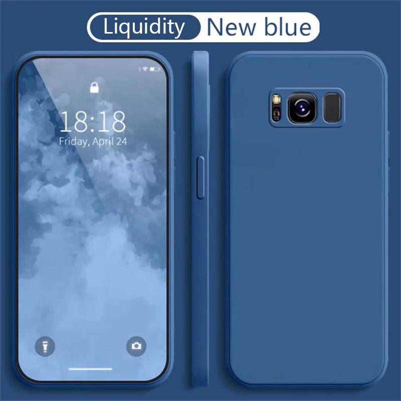 Luxury Liquid Silicone case For Samsung Galaxy S8 S9 S10 Plus S24 S25 Plus Ultra S20 FE S21 S22 S23 Cover Soft Phone Case