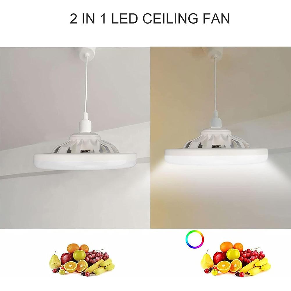 Smart Ceiling Fan 30W Fans With Lights Remote Control Bedroom Decor Ventilator Lamp Air Invisible Blades Silent for Living Room